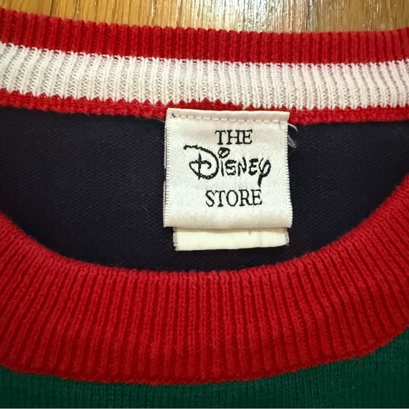 Vintage 80s/90s The Disney Store Embroidered Golf Club Color Blocked Sweater L - Picture 9 of 13